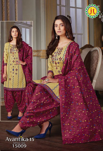 Jt Avantika 15 Printed Cotton Casual Daily Wear Dress Material Collection